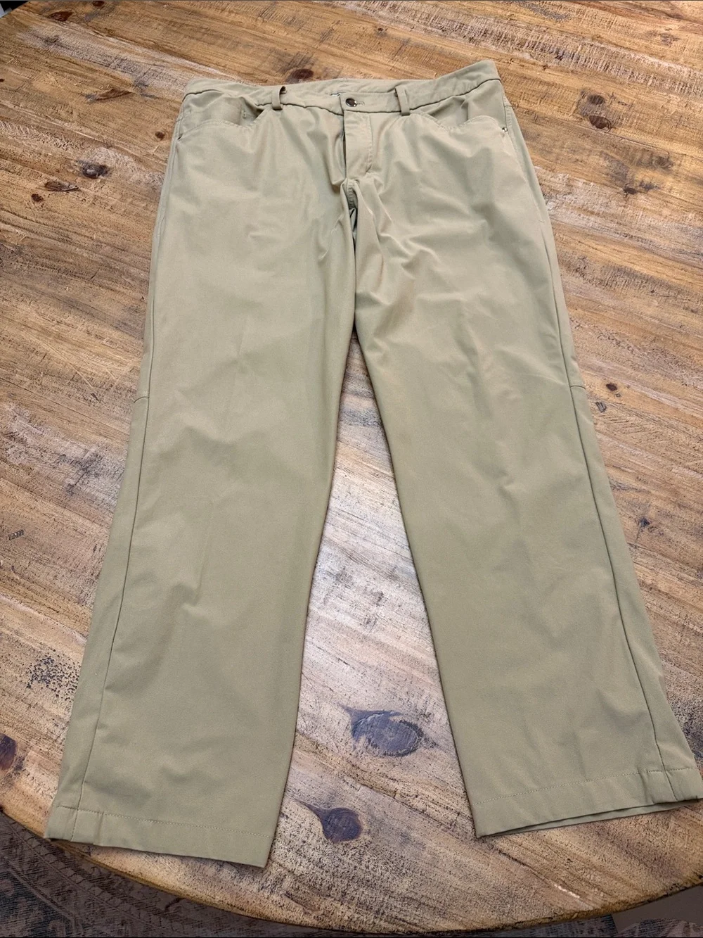 Lululemon Men’s Khaki Performance 5 Pocket Pants Stretch Golf Casual 36 x 30